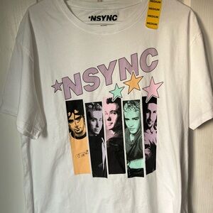 NWT White NSYNC Graphic T-Shirt